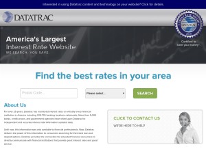 How datatrac.net looks like on a tablet such as an iPad.