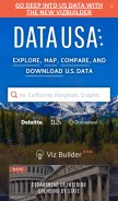 How datausa.io looks like on a mobile device such as an iPhone.