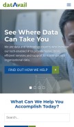 How datavail.com looks like on a mobile device such as an iPhone.