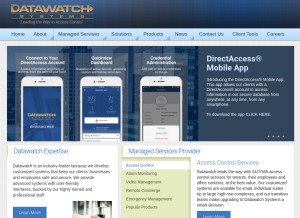 How datawatchsystems.com looks like on a tablet such as an iPad.
