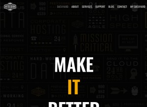 How datayard.us looks like on a tablet such as an iPad.