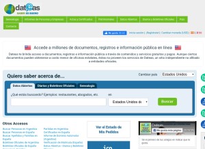 How dateas.com looks like on a tablet such as an iPad.