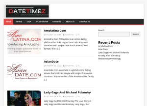 How datetimez.com looks like on a tablet such as an iPad.