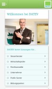 How datev.de looks like on a mobile device such as an iPhone.
