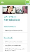 How datevnet.de looks like on a mobile device such as an iPhone.