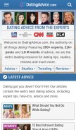 How datingadvice.com looks like on a mobile device such as an iPhone.