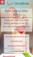 How datingscout.com looks like on a mobile device such as an iPhone.