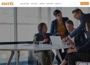 How datis.com looks like on a tablet such as an iPad.