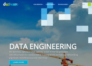 How dativa.com looks like on a tablet such as an iPad.