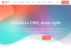How datocms.com looks like on a tablet such as an iPad.