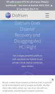 How datrium.com looks like on a mobile device such as an iPhone.