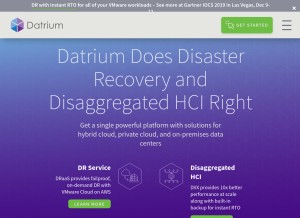 How datrium.com looks like on a tablet such as an iPad.