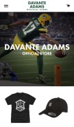 How davanteadams17.com looks like on a mobile device such as an iPhone.