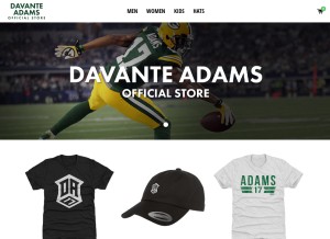 How davanteadams17.com looks like on a tablet such as an iPad.