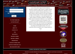 How davidsonsinc.com looks like on a tablet such as an iPad.
