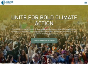 How davidsuzuki.org looks like on a tablet such as an iPad.