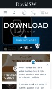 How davidsw.com looks like on a mobile device such as an iPhone.