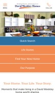 How davidweekleyhomes.com looks like on a mobile device such as an iPhone.
