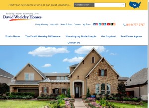 How davidweekleyhomes.com looks like on a tablet such as an iPad.