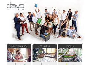 How davogroup.be looks like on a tablet such as an iPad.