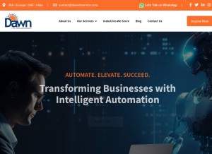 How dawnitservice.com looks like on a tablet such as an iPad.