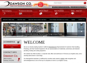 How dawsonco.com looks like on a tablet such as an iPad.