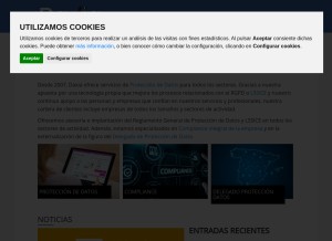 How daxia.es looks like on a tablet such as an iPad.