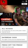 How daybreakgames.com looks like on a mobile device such as an iPhone.