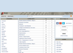 How daypo.com looks like on a tablet such as an iPad.
