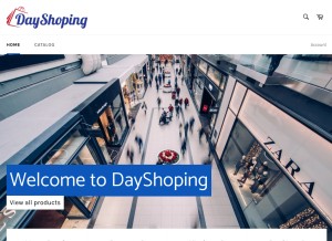 How dayshoping.com looks like on a tablet such as an iPad.