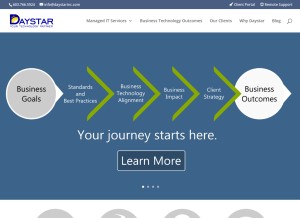 How daystarinc.com looks like on a tablet such as an iPad.