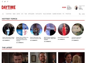 How daytimeconfidential.com looks like on a tablet such as an iPad.