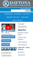 How daytonastate.edu looks like on a mobile device such as an iPhone.