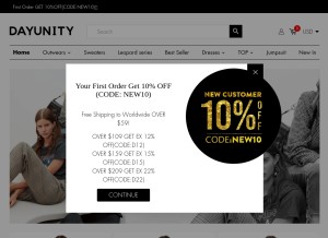 How dayunity.com looks like on a tablet such as an iPad.