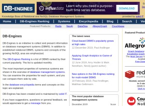 How db-engines.com looks like on a tablet such as an iPad.