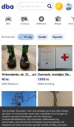 How dba.dk looks like on a mobile device such as an iPhone.