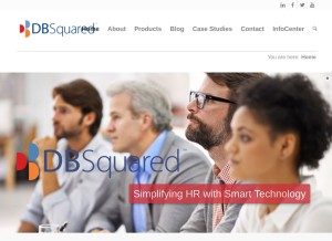 How dbsquared.com looks like on a tablet such as an iPad.