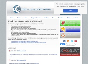 How dc-unlocker.com looks like on a tablet such as an iPad.