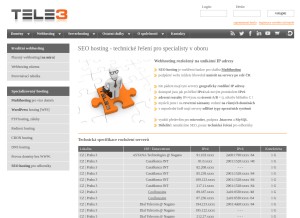 How dc3.cz looks like on a tablet such as an iPad.