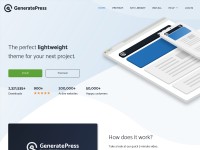 Desktop screenshot for generatepress.com