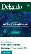 How dcc.edu looks like on a mobile device such as an iPhone.