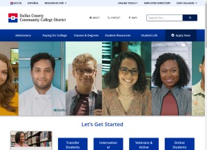 How dcccd.edu looks like on a tablet such as an iPad.