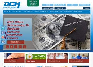 How dchsystem.com looks like on a tablet such as an iPad.