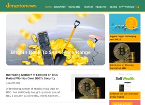 How dcryptonews.com looks like on a tablet such as an iPad.