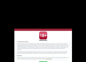 How de.freeadultcamsonline.com looks like on a tablet such as an iPad.