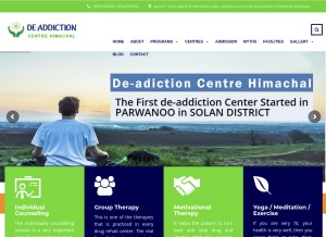 How deaddictioncentrehimachal.com looks like on a tablet such as an iPad.