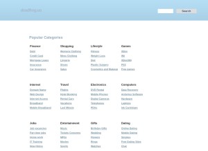 How deadfrog.us looks like on a tablet such as an iPad.