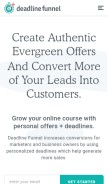 How deadlinefunnel.com looks like on a mobile device such as an iPhone.