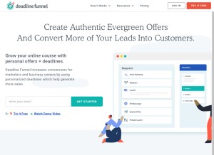 How deadlinefunnel.com looks like on a tablet such as an iPad.
