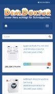How dealdoktor.de looks like on a mobile device such as an iPhone.